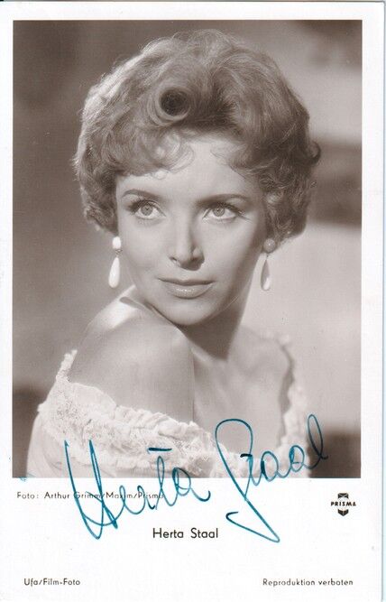 Autogramm Film | Herta STAAL | 1955 "Die Försterbuben" (Portrait SW) UFA FK1969