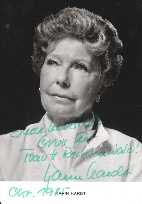 Autogramm Schauspieler | Karin HARDT | 1980er (Portrait SW Bartling)