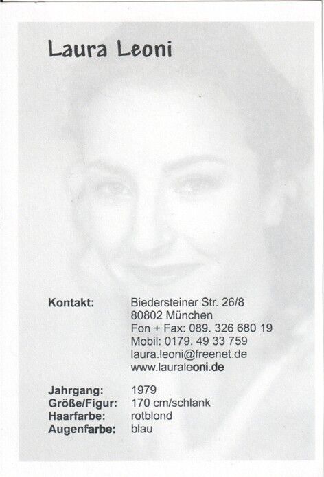 Autogramm Schauspieler | Laura LEONI | 2010er (Portrait SW)