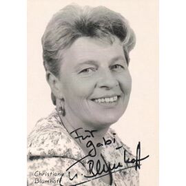 Autogramm Schauspieler | Christiane BLUMHOFF | 2000er (Portrait SW)