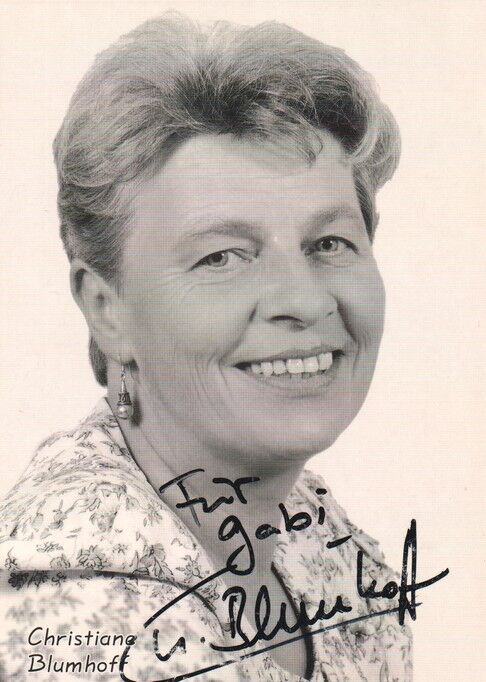 Autogramm Schauspieler | Christiane BLUMHOFF | 2000er (Portrait SW)