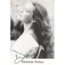 Autogramm Schauspieler | Dietlinde TURBAN | 1990er (Portrait SW)