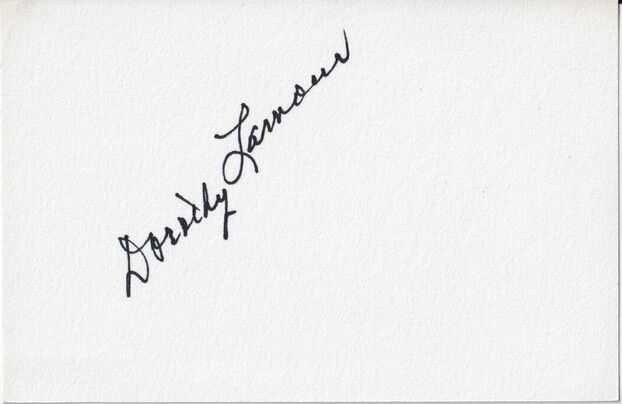 Autograph Film (USA) | Dorothy LAMOUR