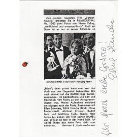 Autograph Schauspieler | Edith HANCKE