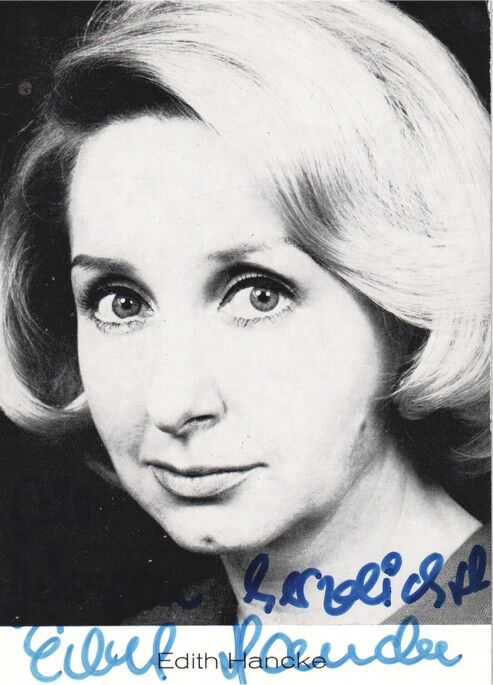 Autogramm Schauspieler | Edith HANCKE | 1990er (Portrait SW)
