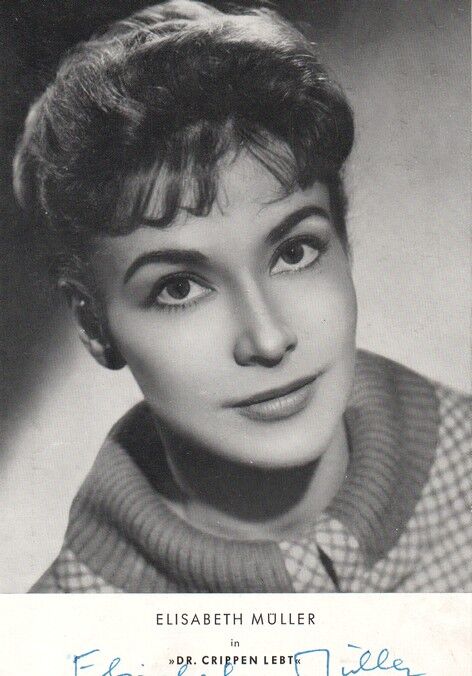 Autogramm Film | Elisabeth MÜLLER | 1958 "Dr. Crippen Lebt" (Portrait SW)