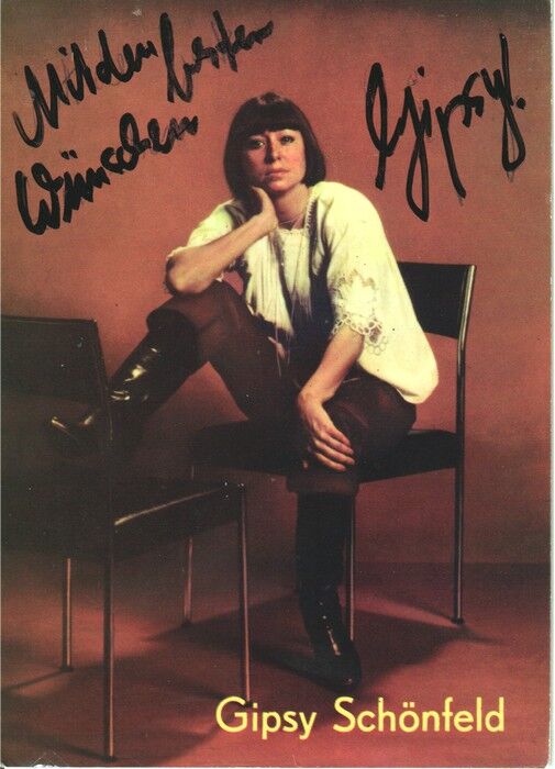 Autogramm Schlager | Gipsy SCHÖNFELD | 1970er (Portrait Color DDR)