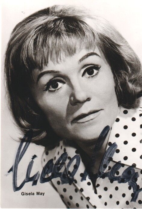 Autogramm Schauspieler | Gisela MAY | 1970er (Portrait SW)