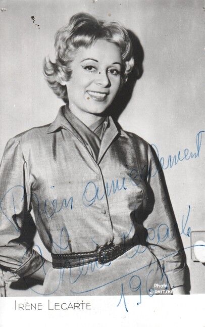 Autogramm Chanson (FRA) | Irene LECARTE | 1960er (Portrait SW Lipnitski)