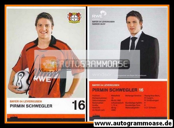 Autogramm Fussball | Bayer Leverkusen | 2006 | Pirmin SCHWEGLER