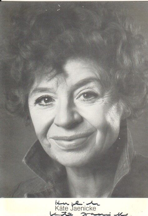 Autogramm Schauspieler | Käte JAENICKE | 1980er (Portrait SW)