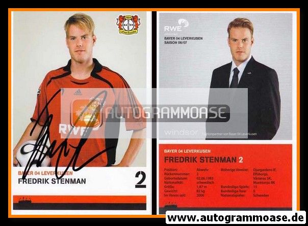 Autogramm Fussball | Bayer Leverkusen | 2006 | Fredrik STENMAN