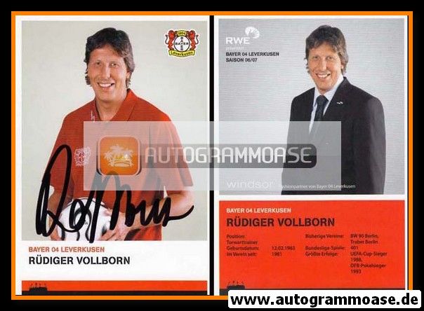 Autogramm Fussball | Bayer Leverkusen | 2006 | Rüdiger VOLLBORN