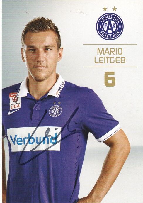 Autogramm Fussball | FK Austria Wien | 2015 | Mario LEITGEB