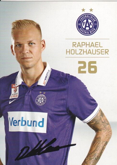 Autogramm Fussball | FK Austria Wien | 2015 | Raphael HOLZHAUSER