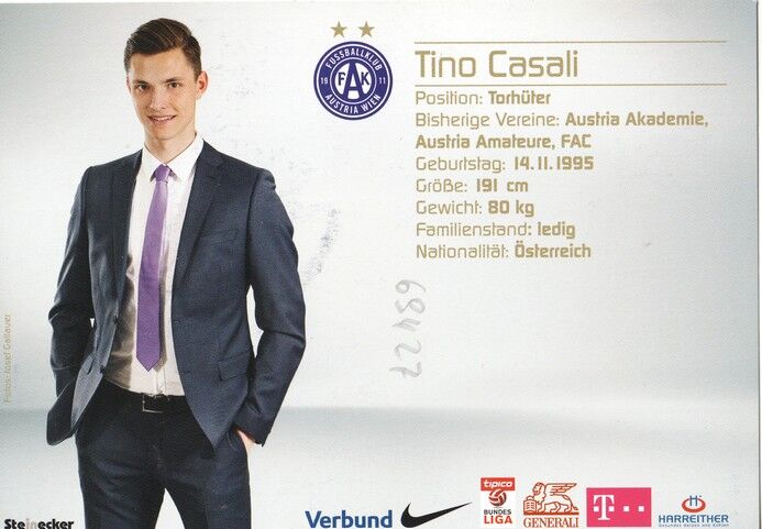 Autogramm Fussball | FK Austria Wien | 2015 | Tino CASALI