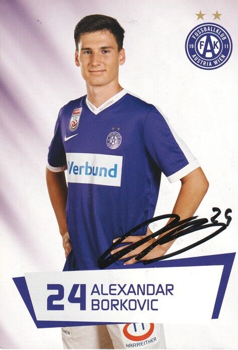 Autogramm Fussball | FK Austria Wien | 2016 | Alexandar BORKOVIC