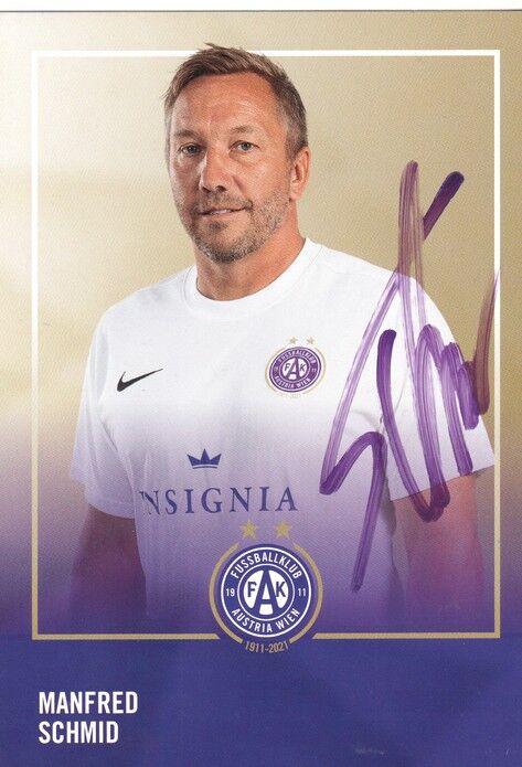 Autogramm Fussball | FK Austria Wien | 2021 | Manfred SCHMID