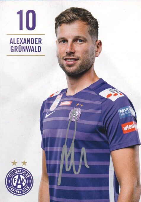 Autogramm Fussball | FK Austria Wien | 2023 | Alexander GRÜNEWALD