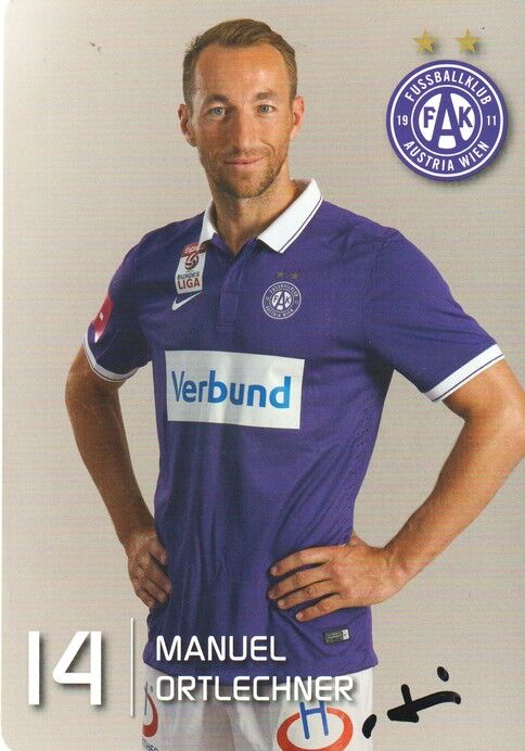 Autogramm Fussball | FK Austria Wien | 2014 | Manuel ORTLECHNER