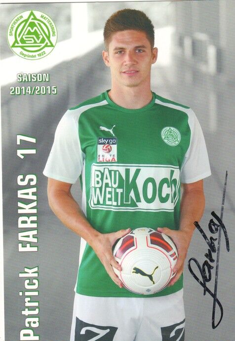 Autogramm Fussball | SV Mattersburg | 2014 | Patrick FARKAS