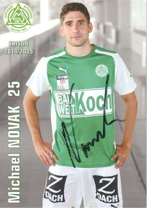 Autogramm Fussball | SV Mattersburg | 2014 | Michael NOVAK