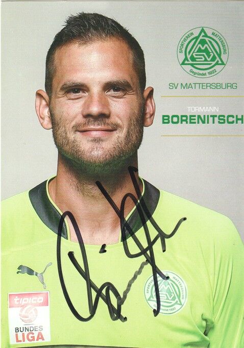 Autogramm Fussball | SV Mattersburg | 2015 | Thomas BORENITSCH