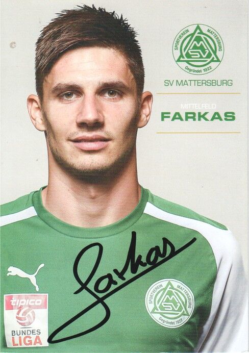 Autogramm Fussball | SV Mattersburg | 2015 | Patrick FARKAS