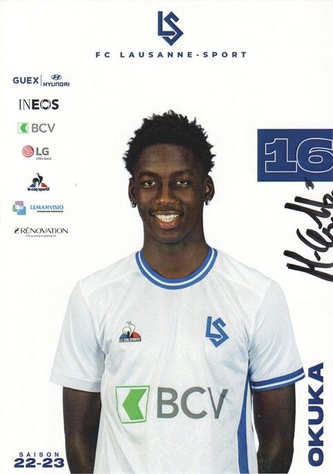 Autogramm Fussball | FC Lausanne-Sport | 2022 | Mayka OKUKA