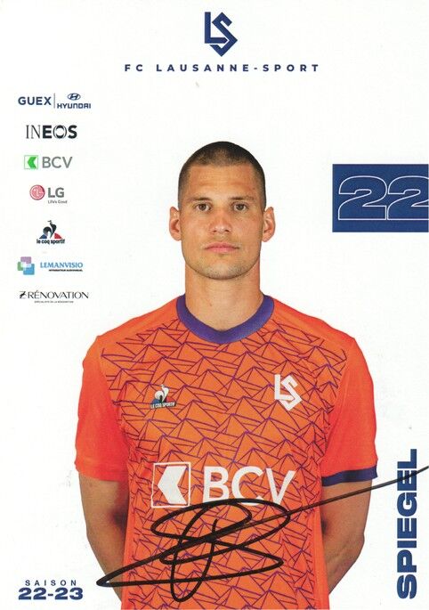 Autogramm Fussball | FC Lausanne-Sport | 2022 | Raphael SPIEGEL