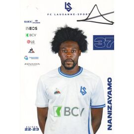 Autogramm Fussball | FC Lausanne-Sport | 2022 | Mickael NANIZAYAMO
