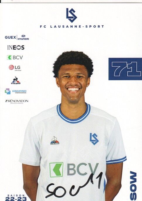 Autogramm Fussball | FC Lausanne-Sport | 2022 | Karim SOW