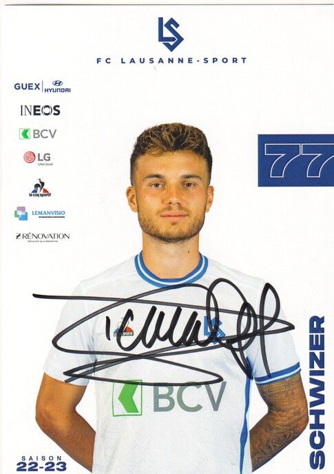 Autogramm Fussball | FC Lausanne-Sport | 2022 | Dominik SCHWIZER