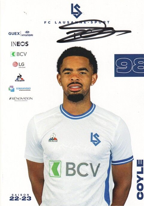 Autogramm Fussball | FC Lausanne-Sport | 2022 | Trae COYLE