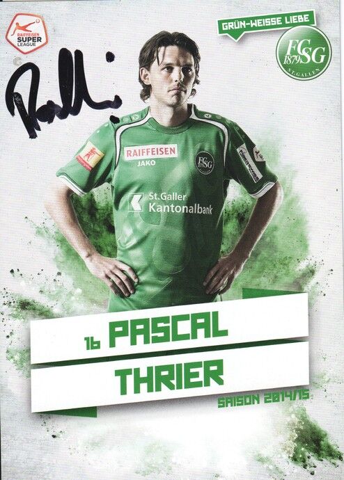 Autogramm Fussball | FC St. Gallen | 2014 | Pascal THRIER