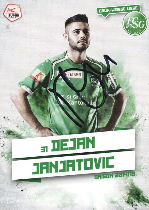 Autogramm Fussball | FC St. Gallen | 2014 | Dejan JANJATOVIC