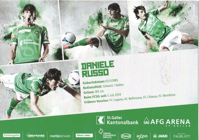 Autogramm Fussball | FC St. Gallen | 2014 | Daniele RUSSO