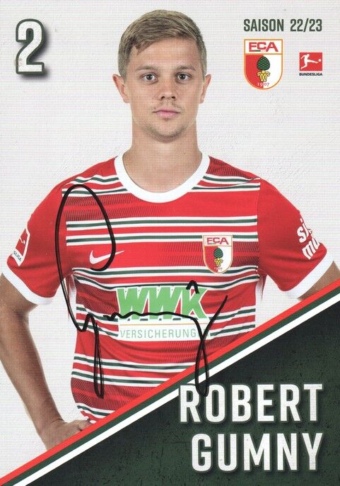 Autogramm Fussball | FC Augsburg | 2022 | Robert GUMNY