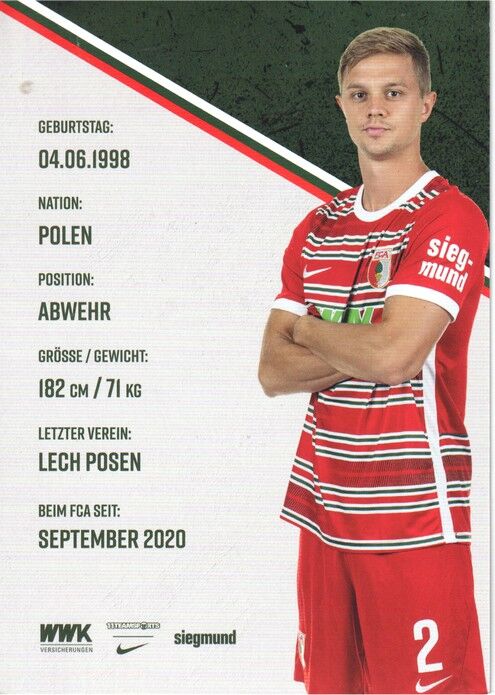 Autogramm Fussball | FC Augsburg | 2022 | Robert GUMNY