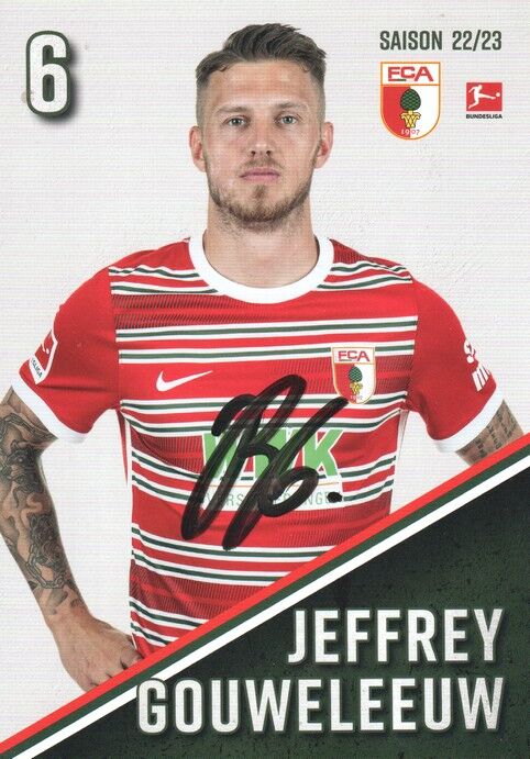 Autogramm Fussball | FC Augsburg | 2022 | Jeffery GOUWELEEUW