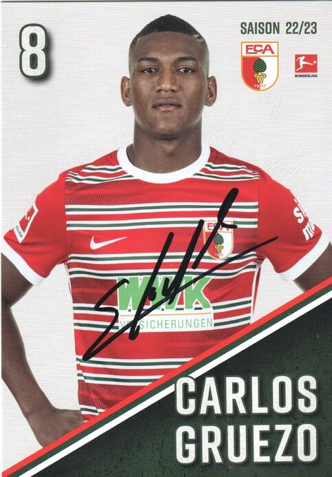 Autogramm Fussball | FC Augsburg | 2022 | Carlos GRUEZO