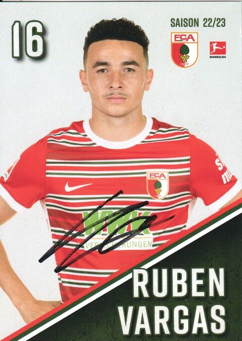 Autogramm Fussball | FC Augsburg | 2022 | Ruben VARGAS