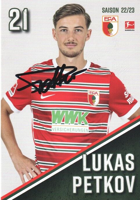 Autogramm Fussball | FC Augsburg | 2022 | Lukas PETKOV