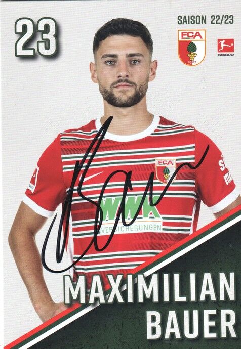 Autogramm Fussball | FC Augsburg | 2022 | Maximilian BAUER