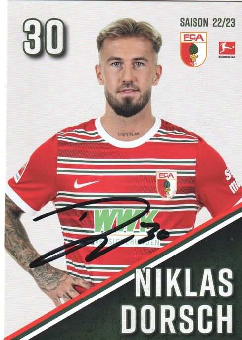 Autogramm Fussball | FC Augsburg | 2022 | Niklas DORSCH