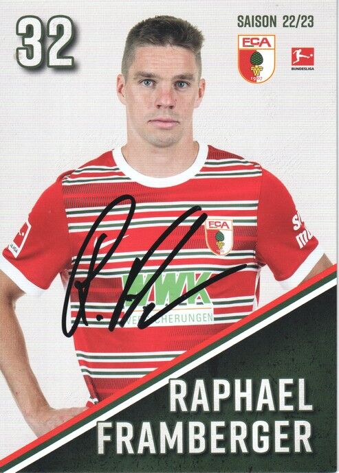 Autogramm Fussball | FC Augsburg | 2022 | Raphael FRAMBERGER
