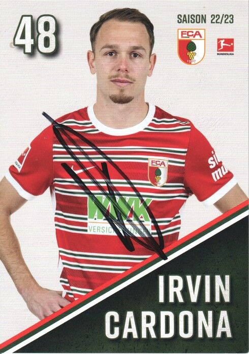Autogramm Fussball | FC Augsburg | 2022 | Irvin CARDONA