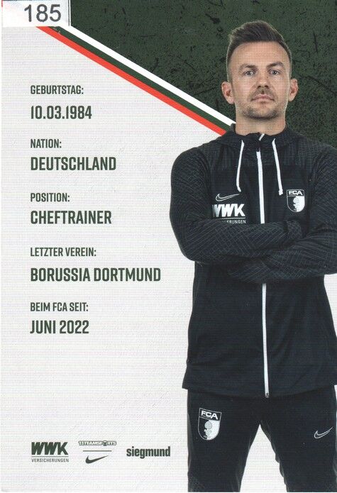 Autogramm Fussball | FC Augsburg | 2022 | Enrico MAASSEN