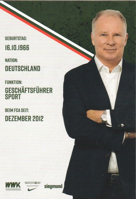 Autogramm Fussball | FC Augsburg | 2022 | Stefan REUTER