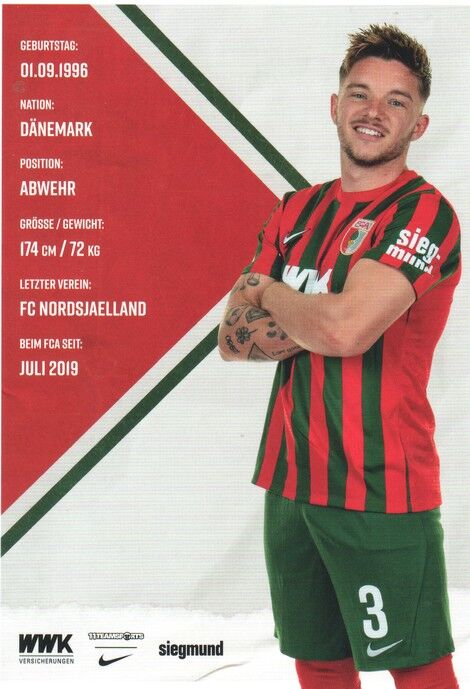 Autogramm Fussball | FC Augsburg | 2021 | Mads PETERSEN
